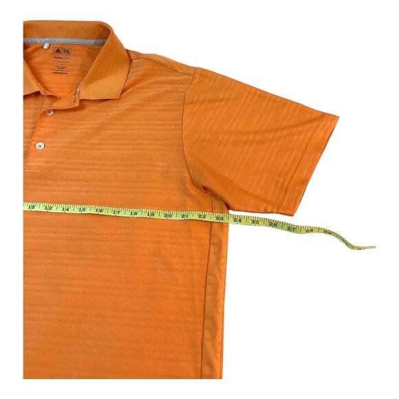 Adidas ClimaCool Short Sleeve Golf Polo Orange Shirt Mens Size Large - Picture 3 of 9